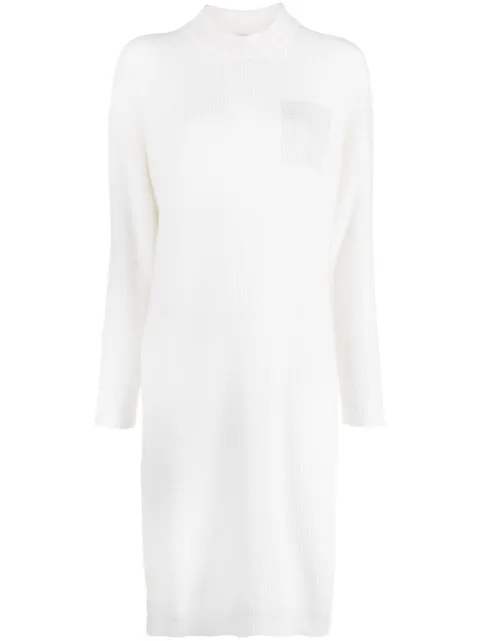 Peserico stickad midiklänning med metallisk tråd