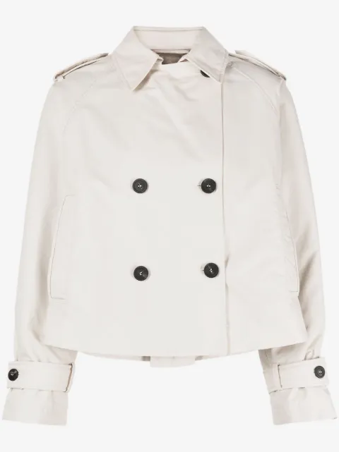 Peserico double-breasted trench jacket