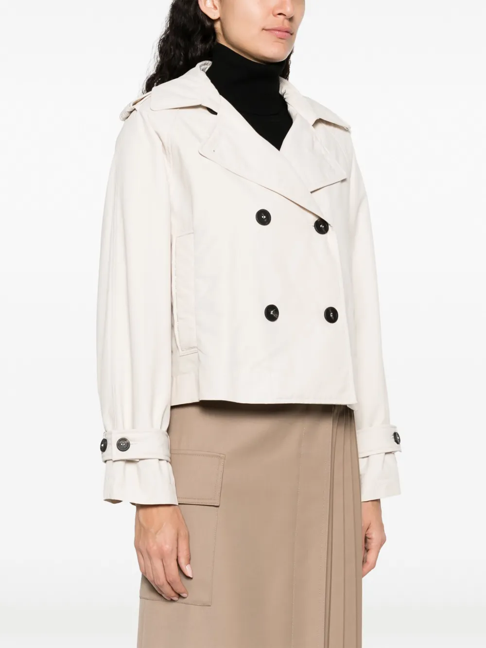 Peserico Double-breasted Trench Jacket - Neutrals 