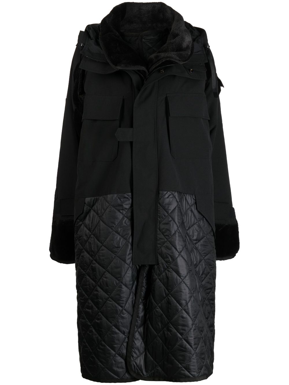 Junya Watanabe Hooded Quilted Coat - Farfetch