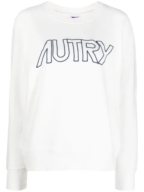 Autry logo-embroidered cotton T-shirt