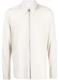Post Archive Faction zip-up lyocell shirt - Neutrals