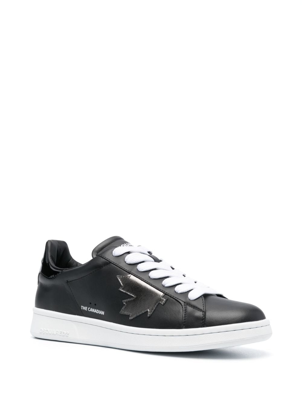Dsquared2 Boxer leather low-top sneakers - Zwart
