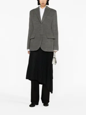 【送料&関税込】Jil Sander Tailored Double-breasted Balzer JIL SANDER Blazer with silk in black