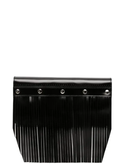 Comme Des Garçons Wallet stud-embellished fringed leather wallet