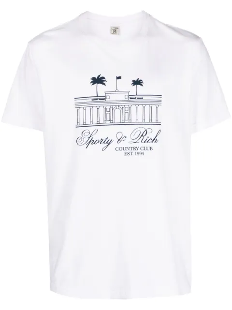 Sporty & Rich logo-print cotton T-shirt