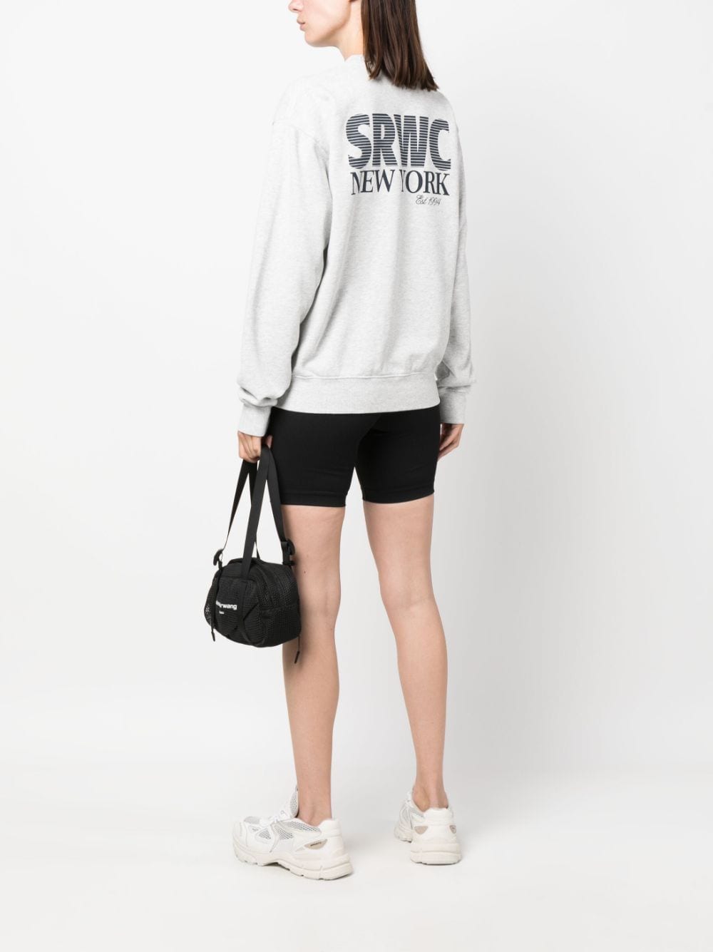 Sporty & Rich slogan-print cotton-blend sweatshirt - Grijs
