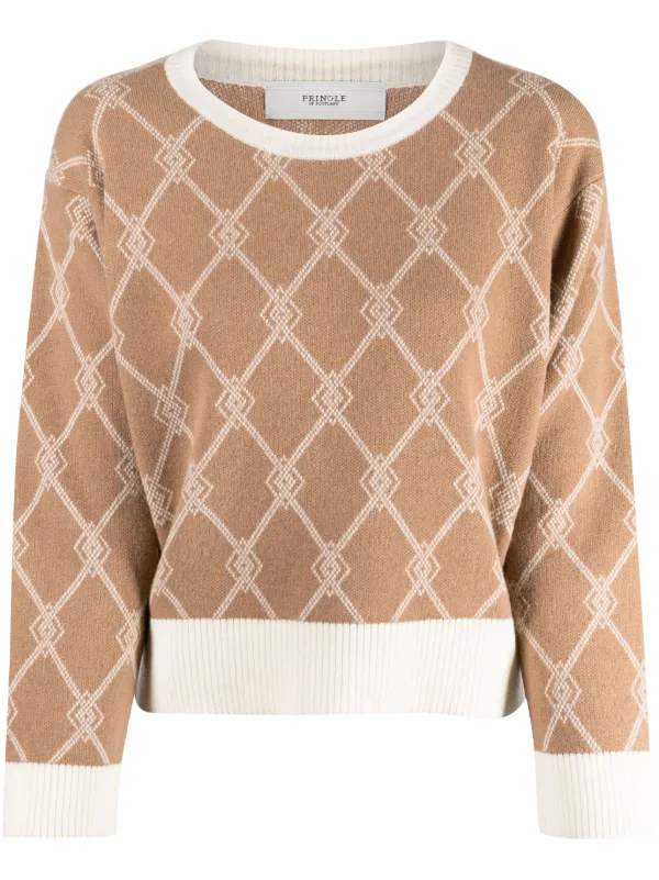 Pringle Of Scotland monogram jacquard merino blend Jumper Farfetch