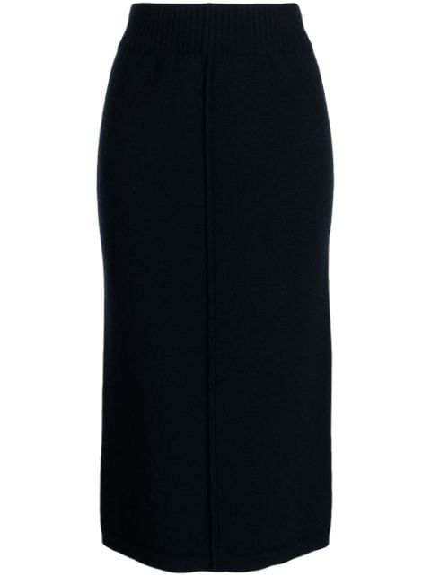 Pringle of Scotland elasticated-waist wool-cashmere blend skirt 