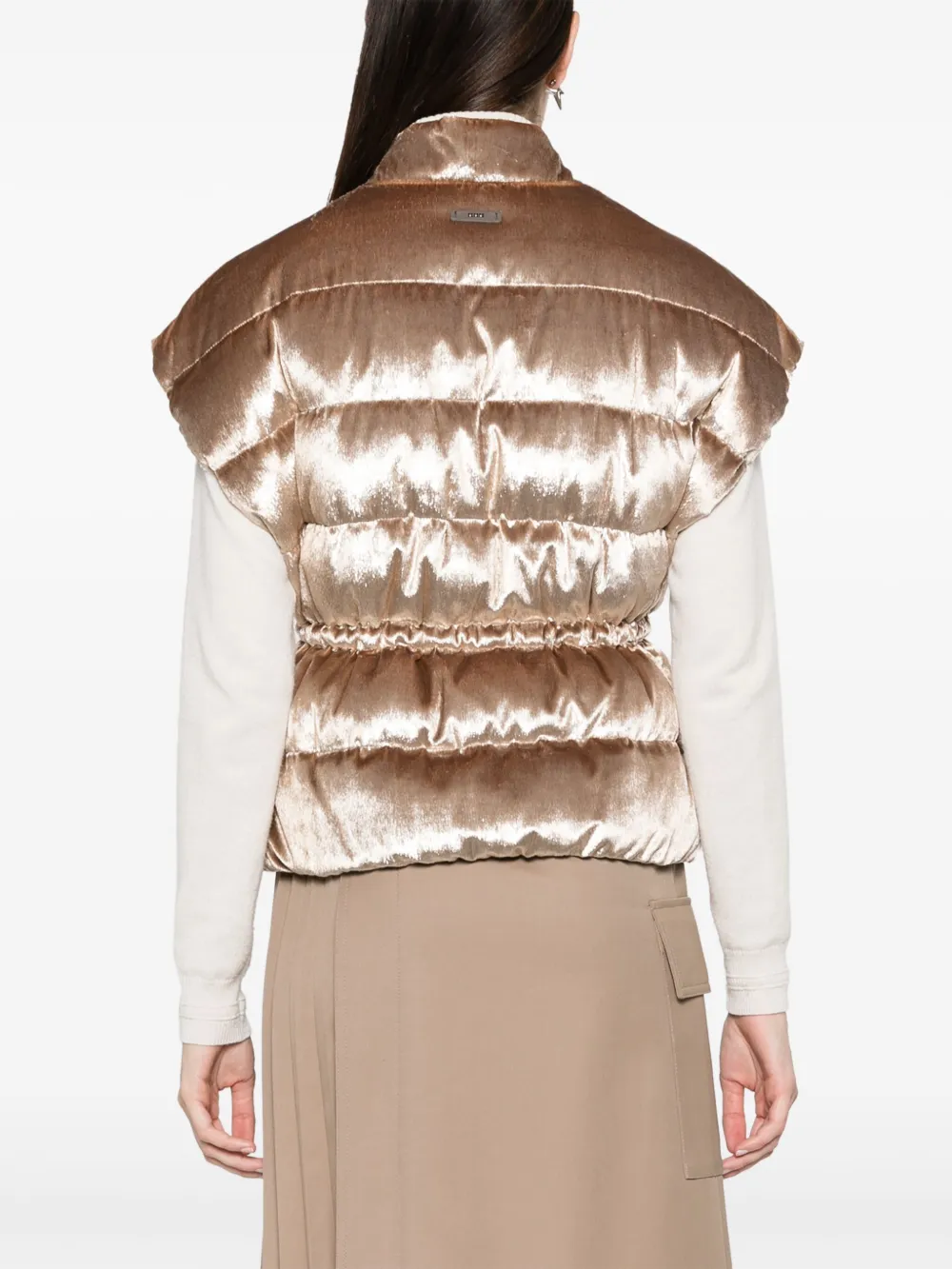 Peserico Gilet met capuchon Bruin