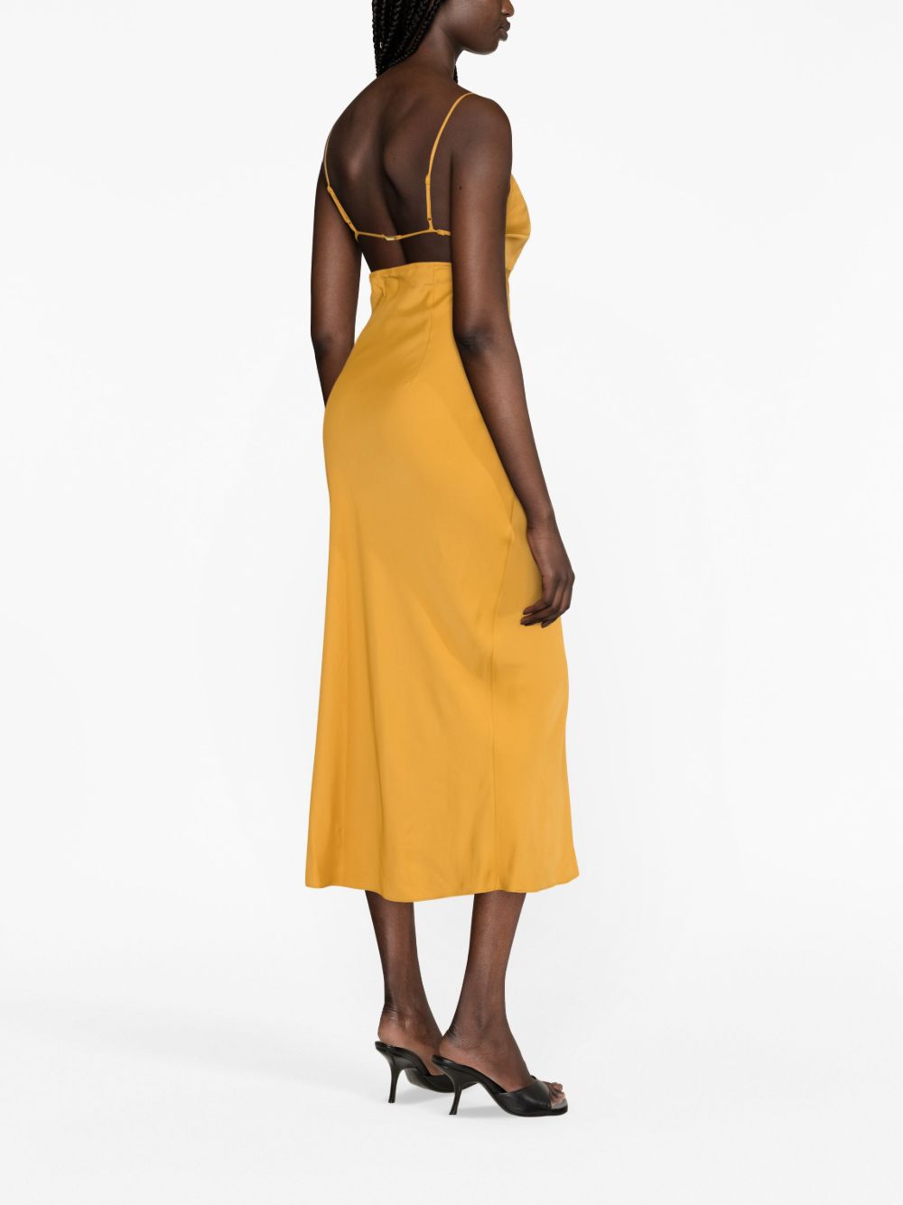 Yellow slip best sale dress zara