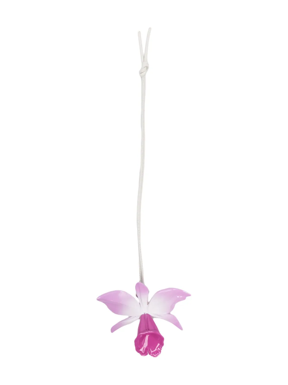 Loewe Orchid Charm Keyring In White