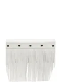 Comme Des Garçons Wallet stud-embellished fringed leather wallet - White