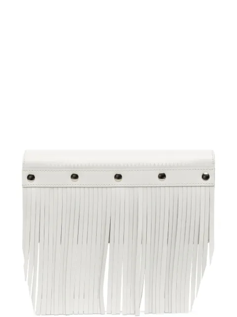 Comme Des Garçons Wallet stud-embellished fringed leather wallet
