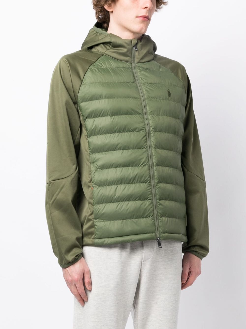 Shop Polo Ralph Lauren Thor Logo-embroidered Hooded Jacket In Green