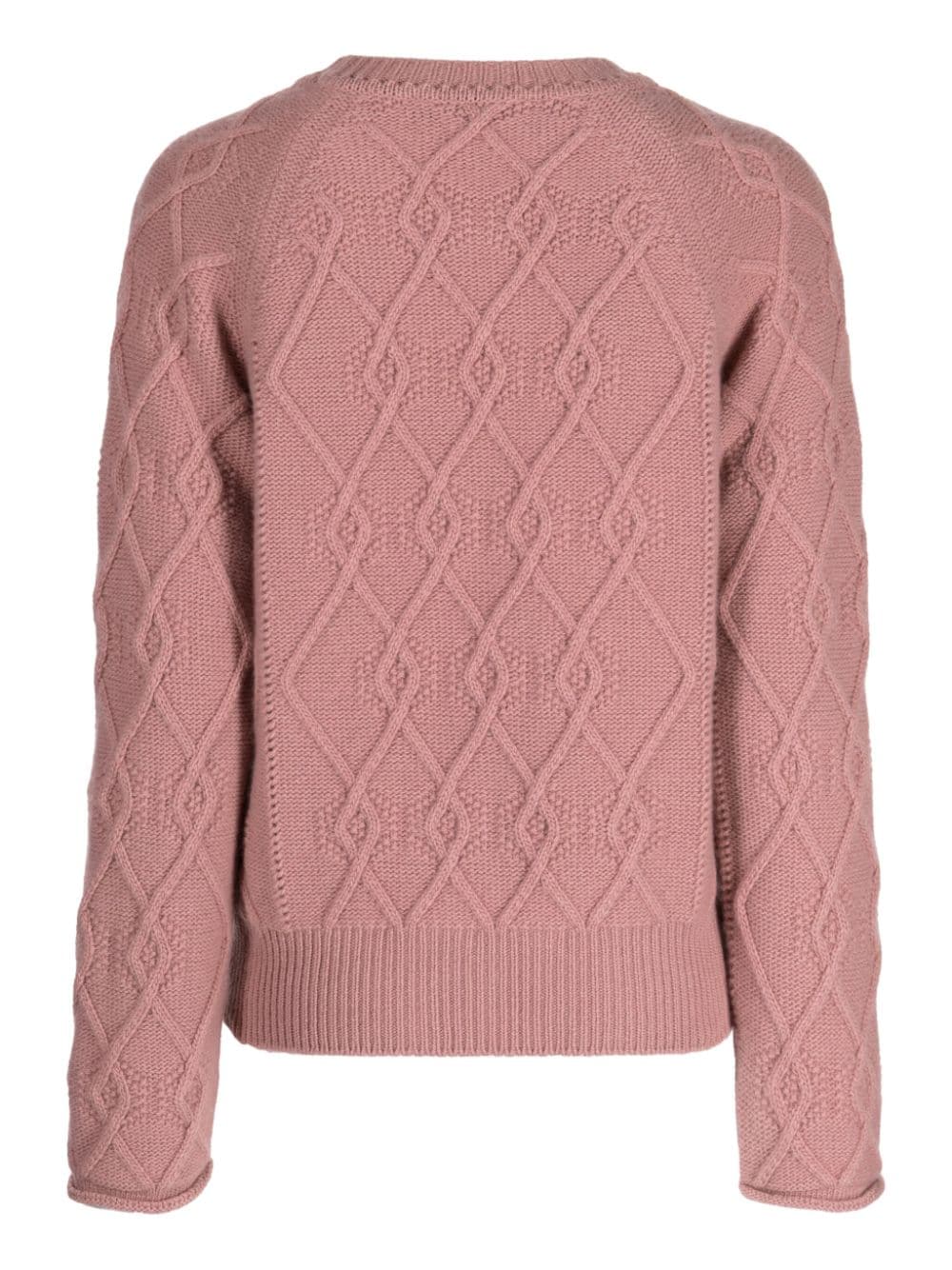 Pringle of Scotland cable-knit wool-blend jumper - Roze