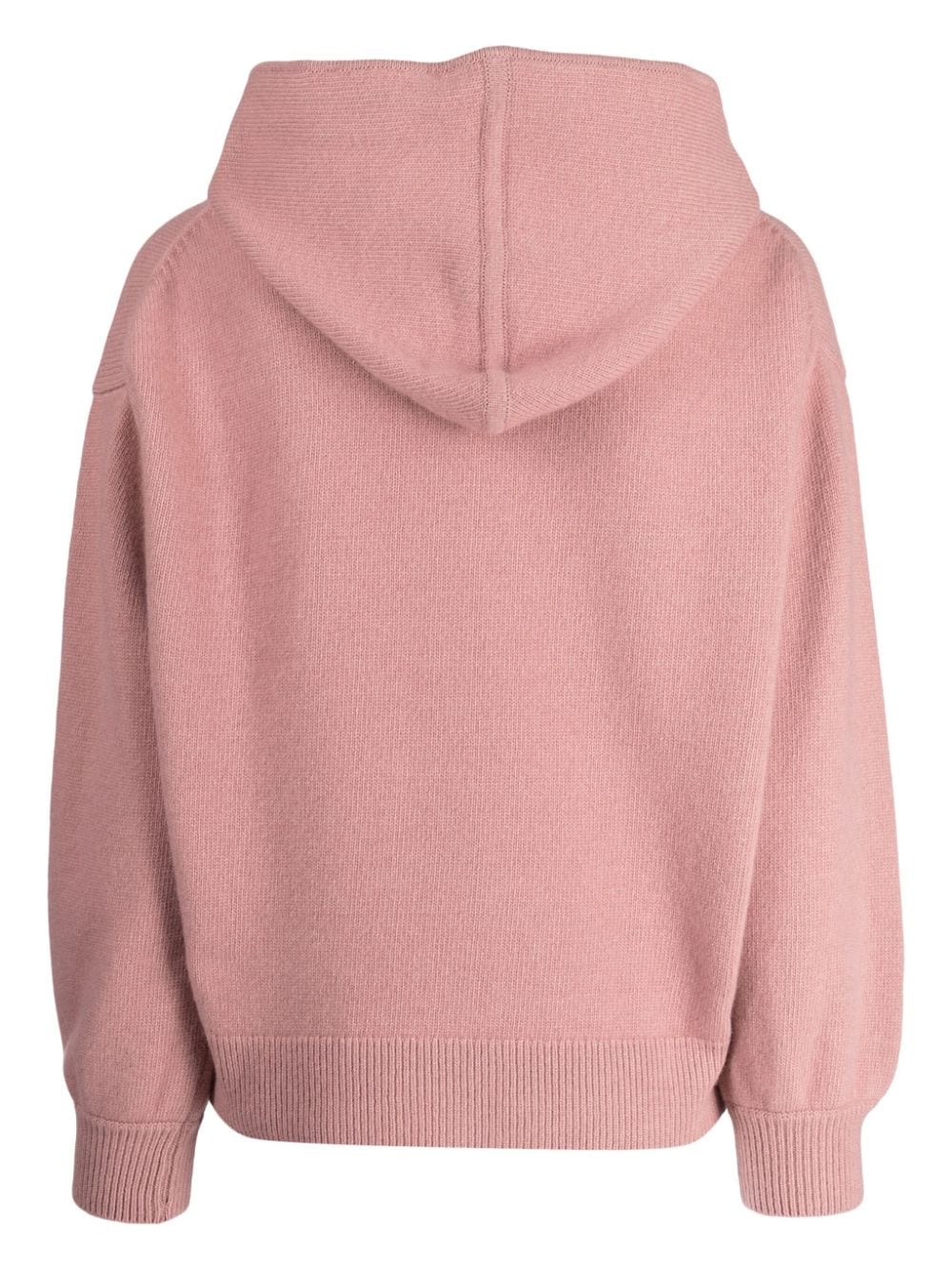 Shop Pringle Of Scotland Long-sleeve Wool-cashmere Blend Hoodie In Rosa