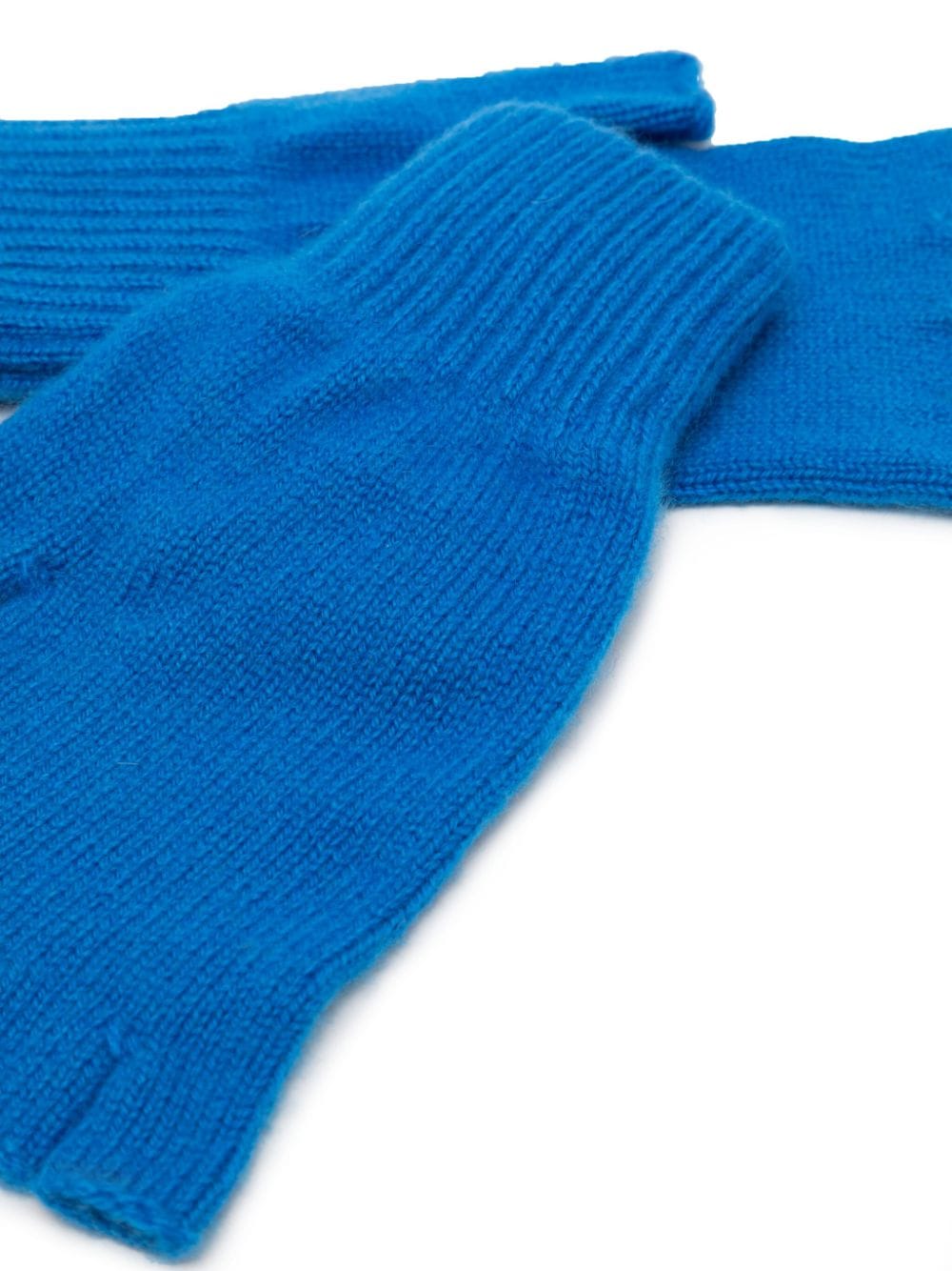 Shop Pringle Of Scotland Fingerless Cashmere Gloves In Blue