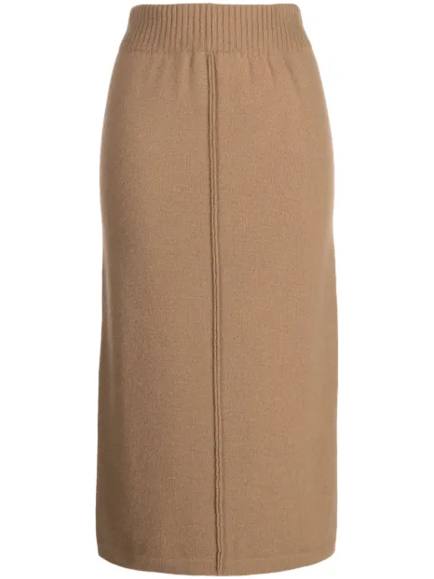 Pringle of Scotland elasticated-waist wool-cashmere blend skirt 