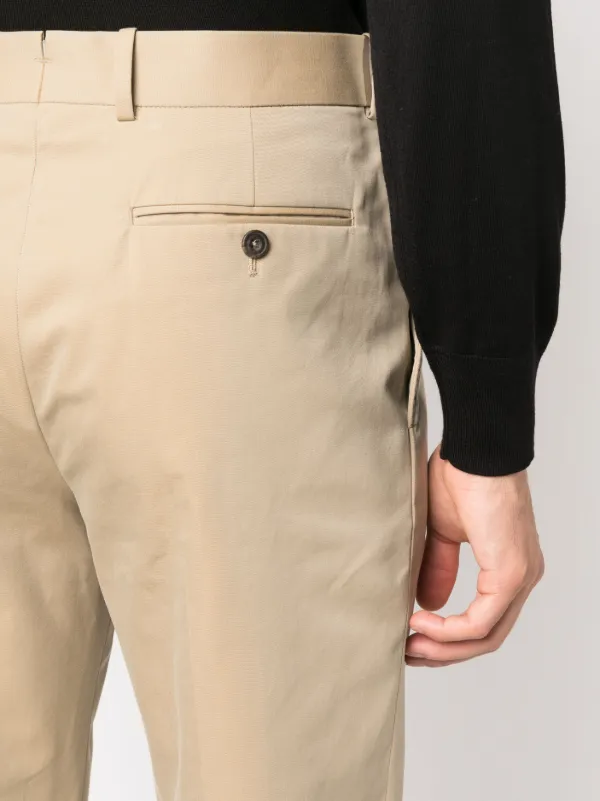 Alexander McQueen Cotton Cigarette Trousers Neutrals FARFETCH IE