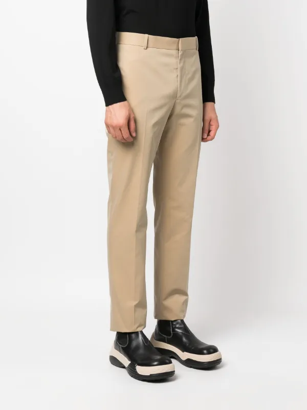 alexander mcqueen cigarette trousers Grain De Poudre Pants The front zip fly with hook closure ensures a secure fit Alexander Mcqueen Tailored Cigarette Pants
