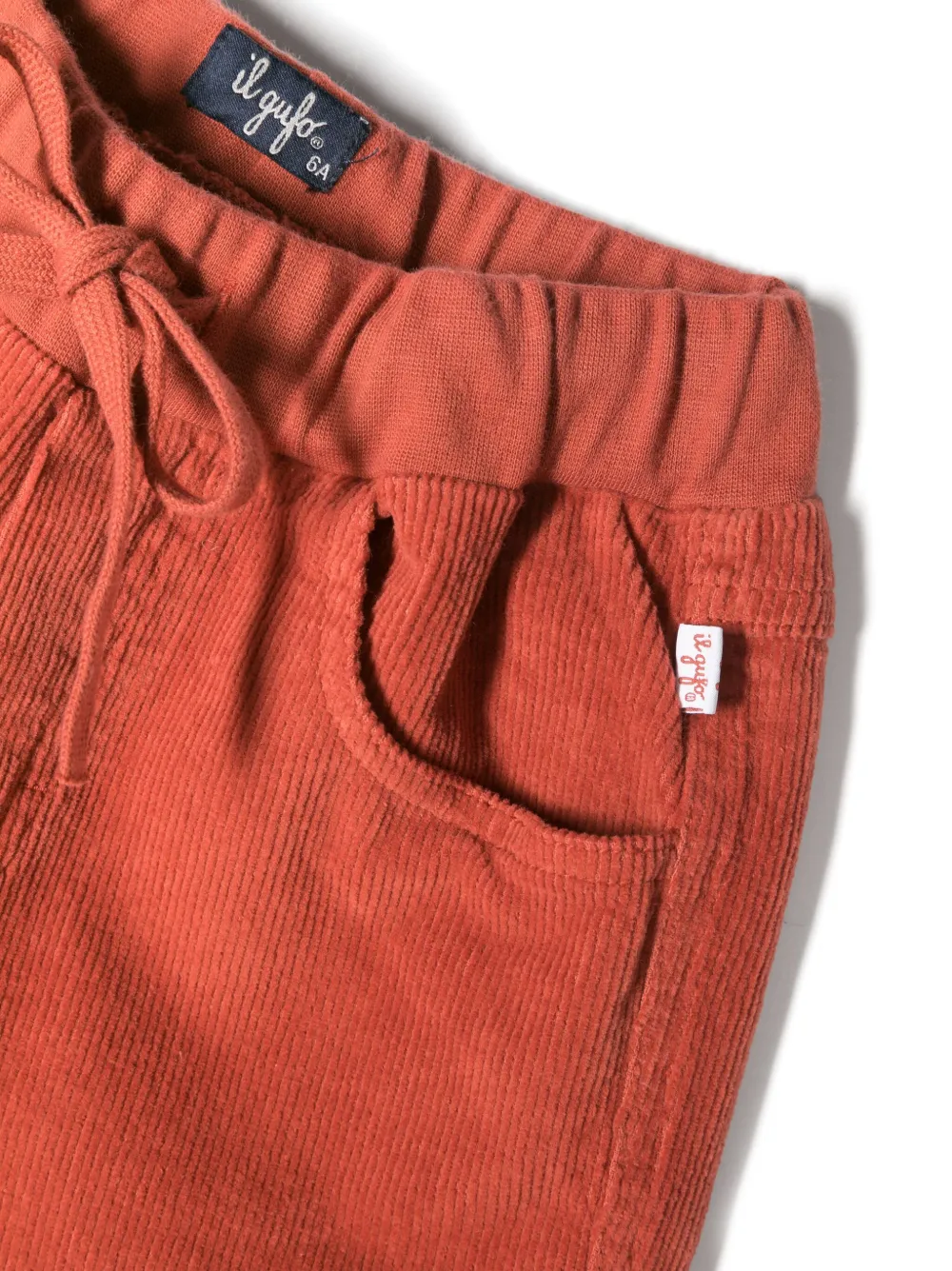 Il Gufo Ribfluwelen broek Rood