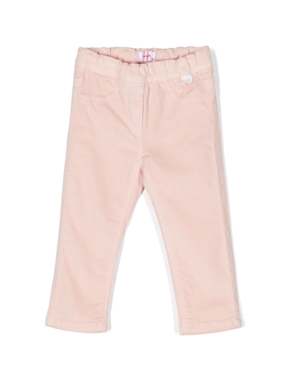 Shop Il Gufo Straight-leg Elasticated Chino Trousers In Pink