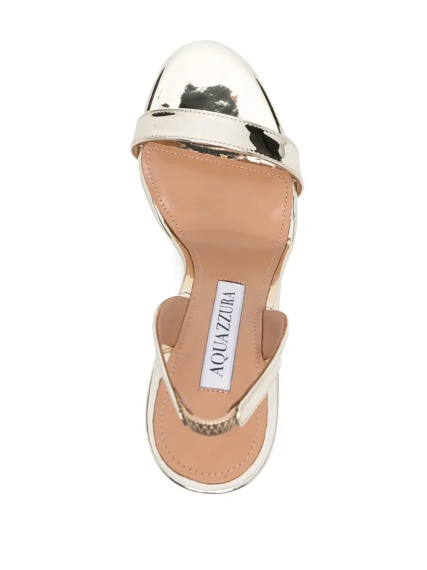 sobut assu158美品 So Nude Block Sandal 85 SILVER Aquazzura@ Official