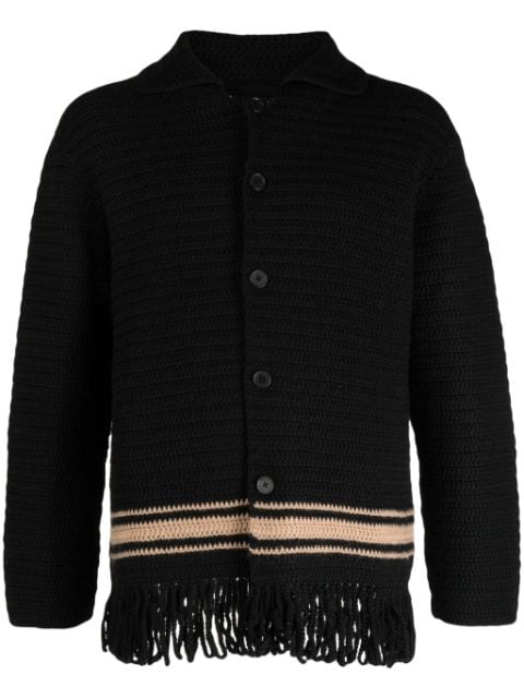 BODE fringed wool cardigan