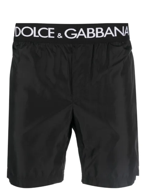 Dolce & Gabbana logo-waistband swim shorts