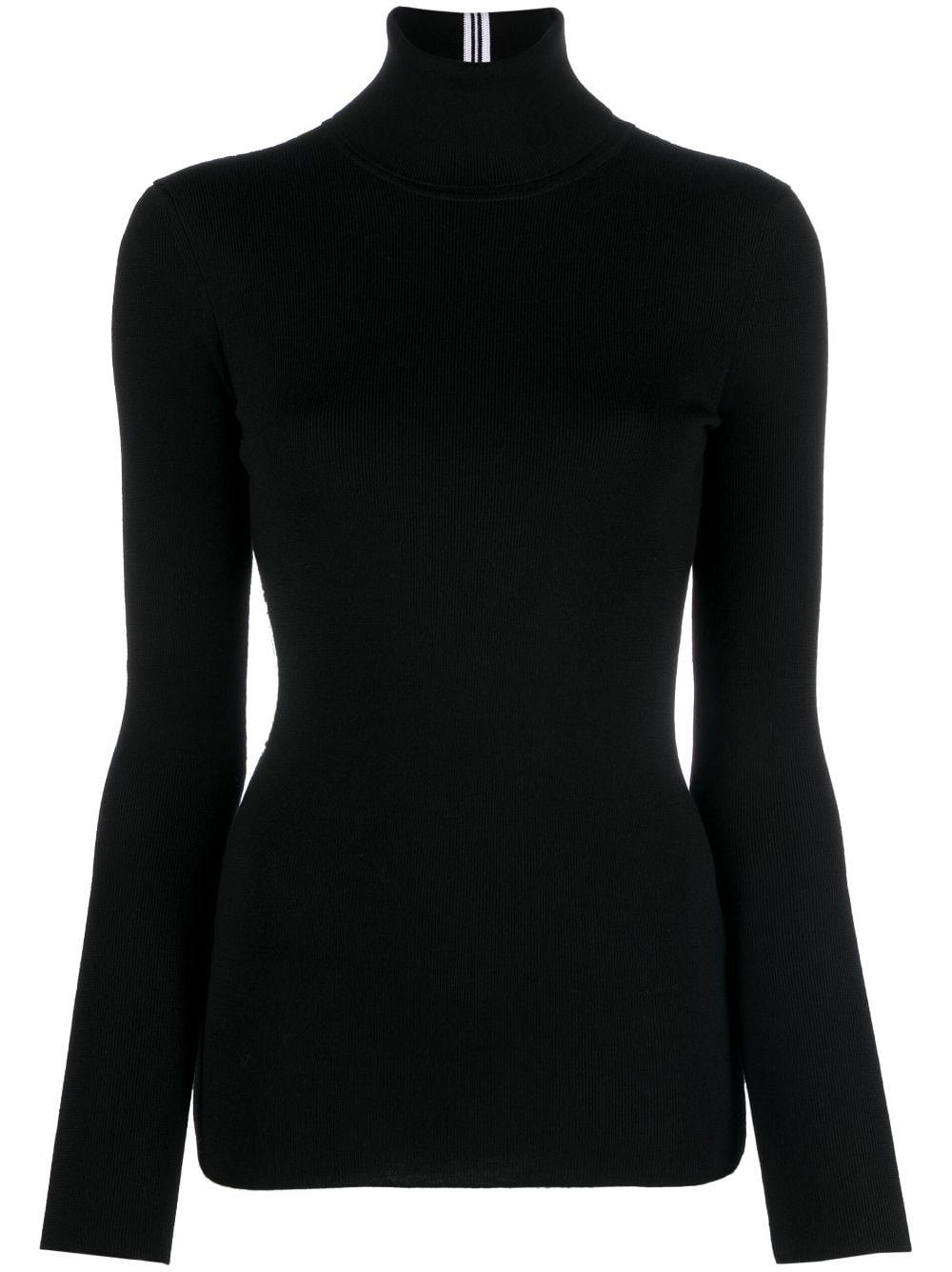 Shop Victoria Beckham Merino Blend Roll-neck Sweater In Black