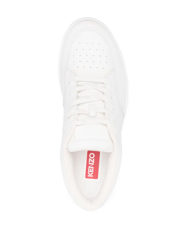Kenzo embroidered logo lace up Sneakers White FARFETCH CA