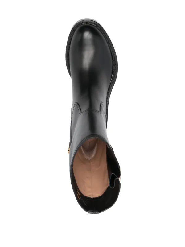 Santoni レザー アンクルブーツ | ブラック | FARFETCH JP