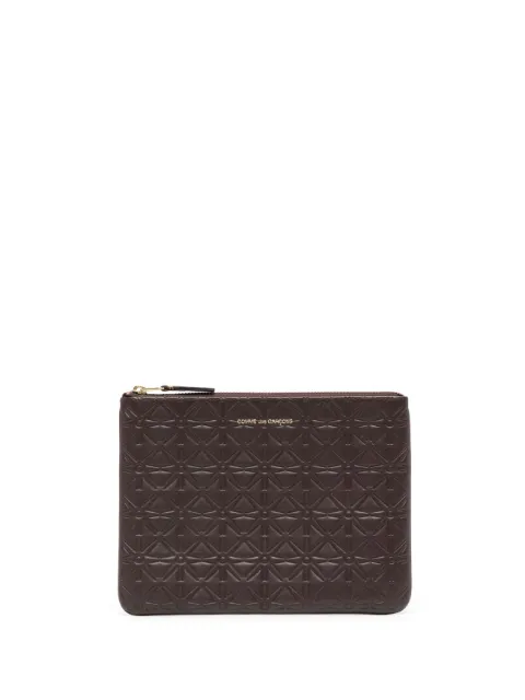 Comme Des Garçons Wallet logo-stamp embossed leather wallet