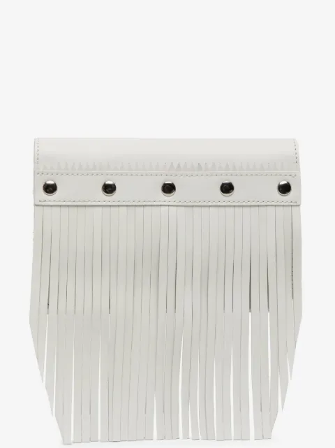 Comme Des Garçons Wallet stud-embellished fringed leather wallet