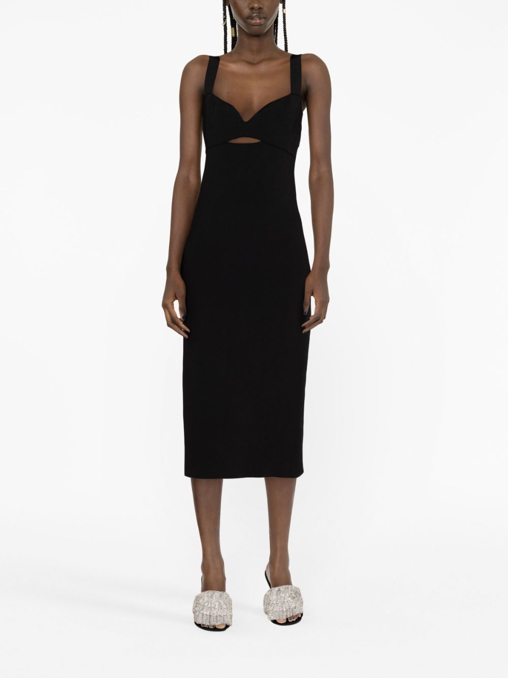 Roland Mouret cut-out midi dress - Zwart