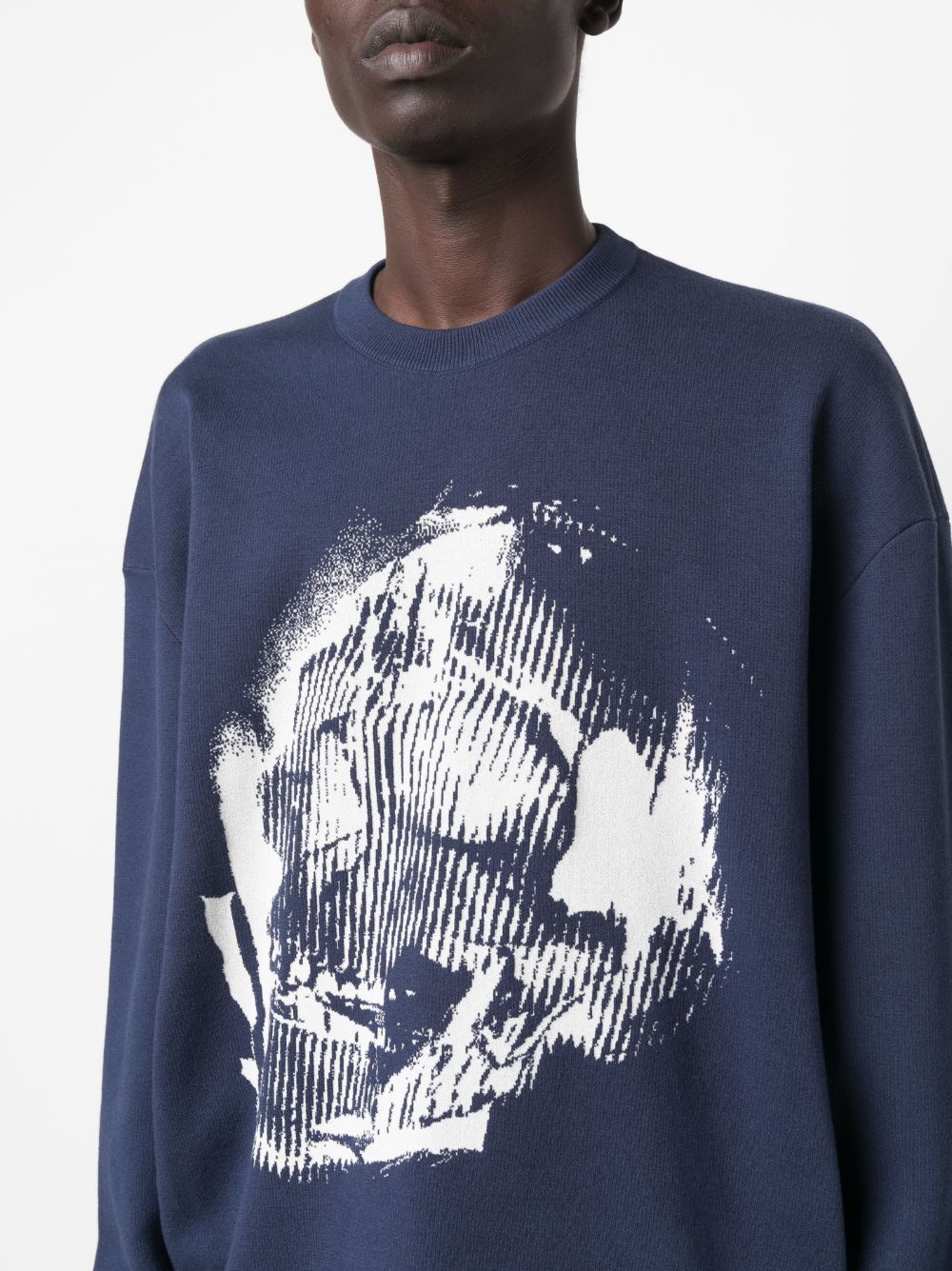 Alexander McQueen Skull Graffiti jacquard-knit jumper Men