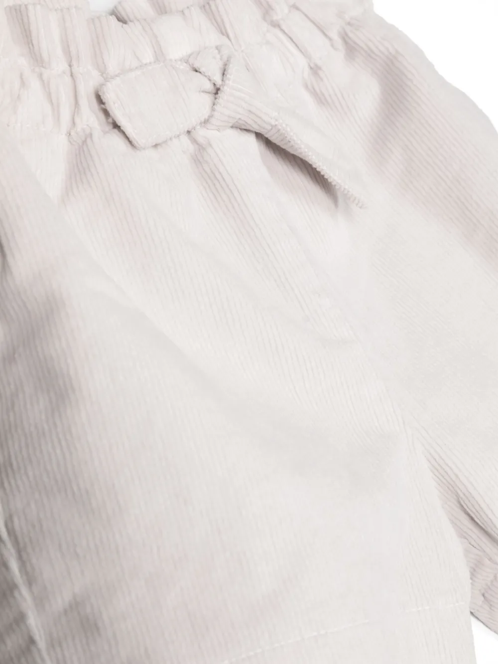  Il Gufo Drawstring Ribbed Shorts - Grey 