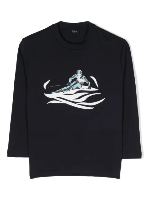 Il Gufo skier-print cotton T-shirt