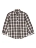 Il Gufo plaid check-pattern cotton shirt - Blue