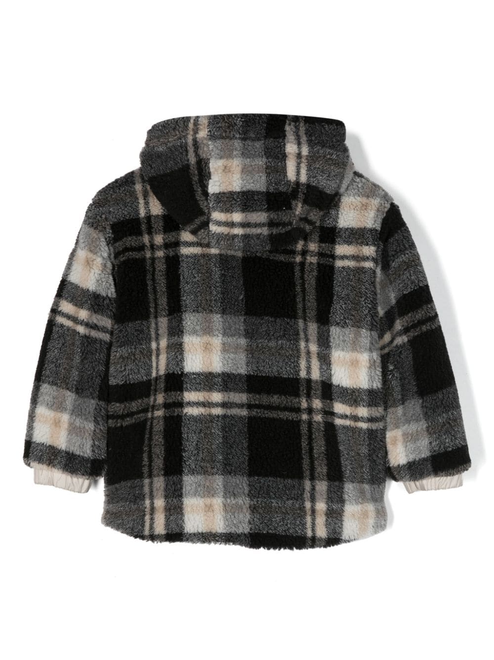 Il Gufo check-print zip-up hoodie - Zwart