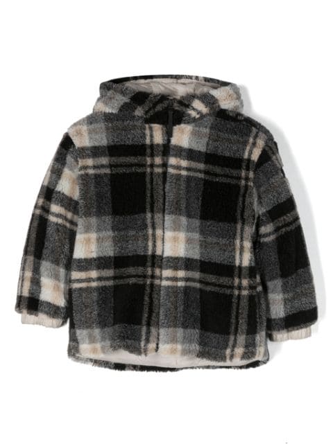 Il Gufo check-print zip-up hoodie 