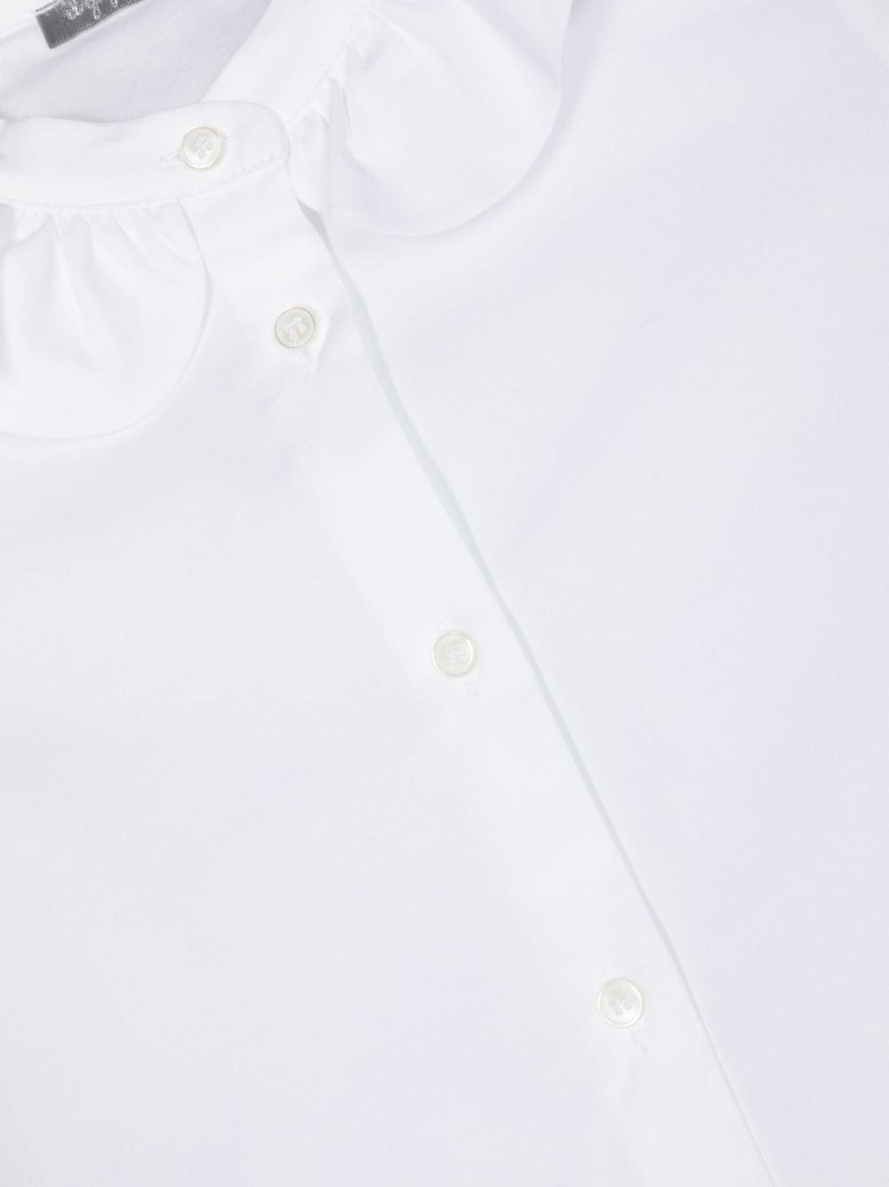 Shop Il Gufo Bib-collar Button-up Shirt In White