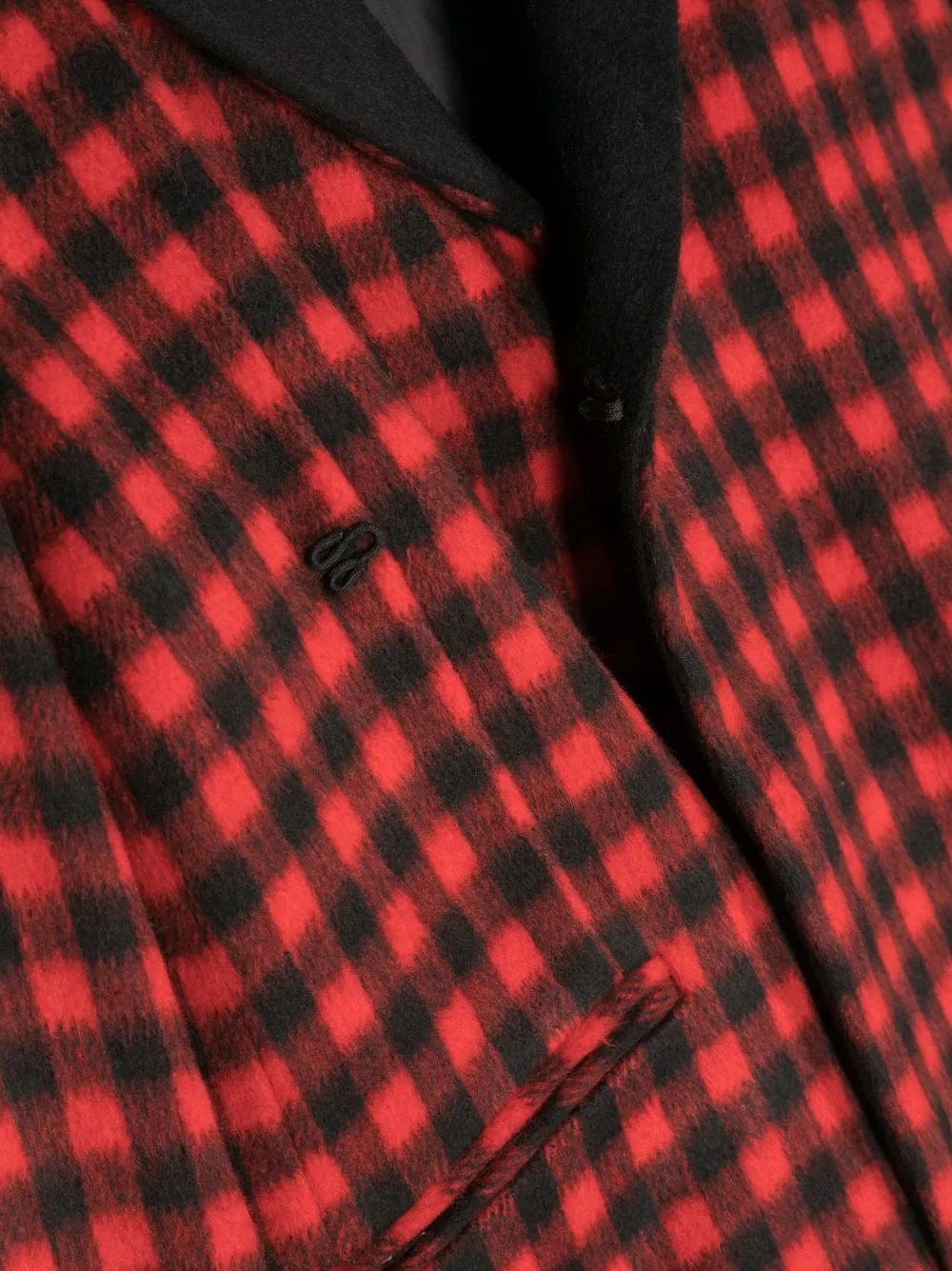 N°21 Check-pattern Double-breasted Jacket In Red