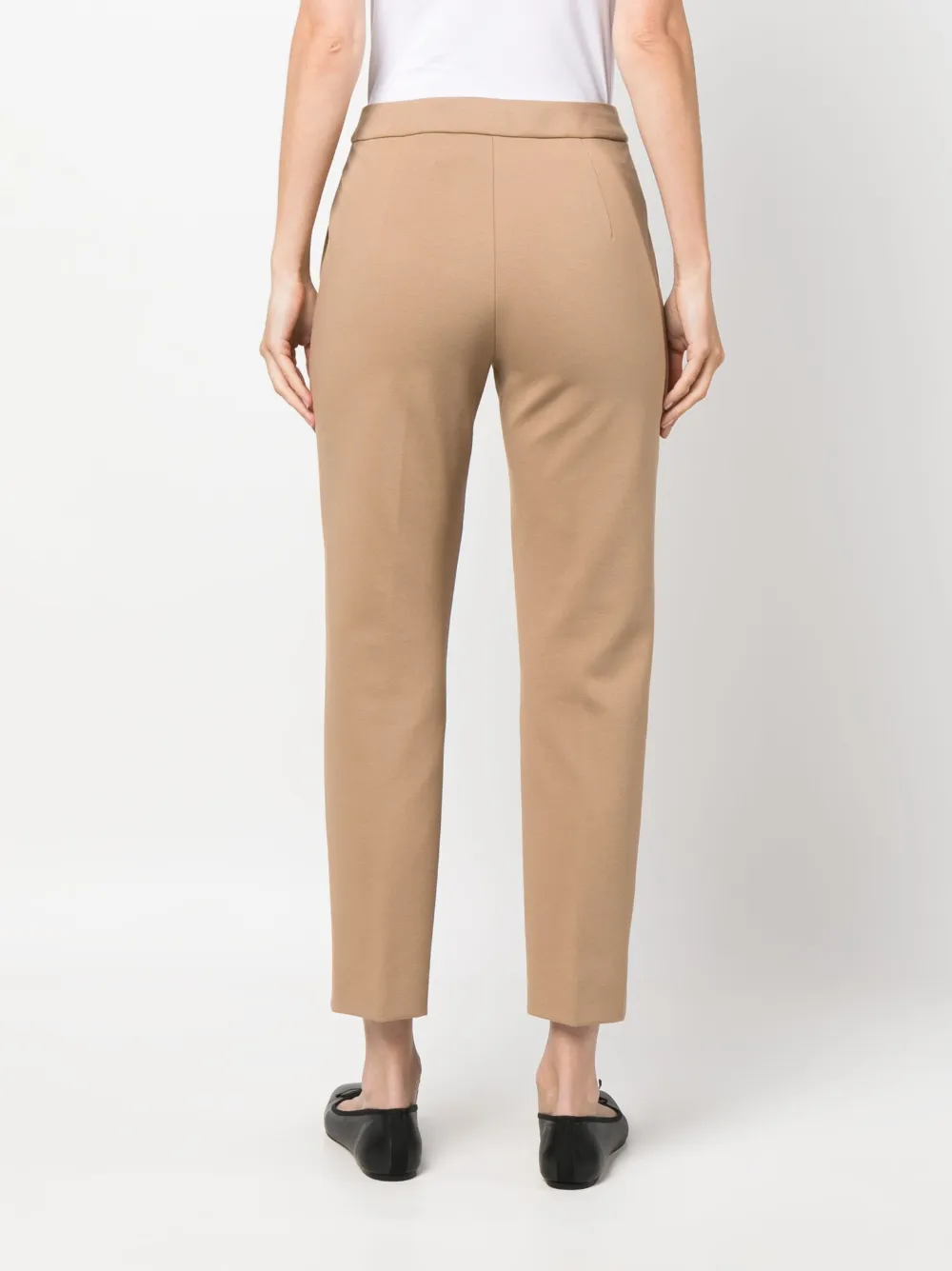 Shop 's Max Mara Mid-rise Cropped Trousers In 中性色