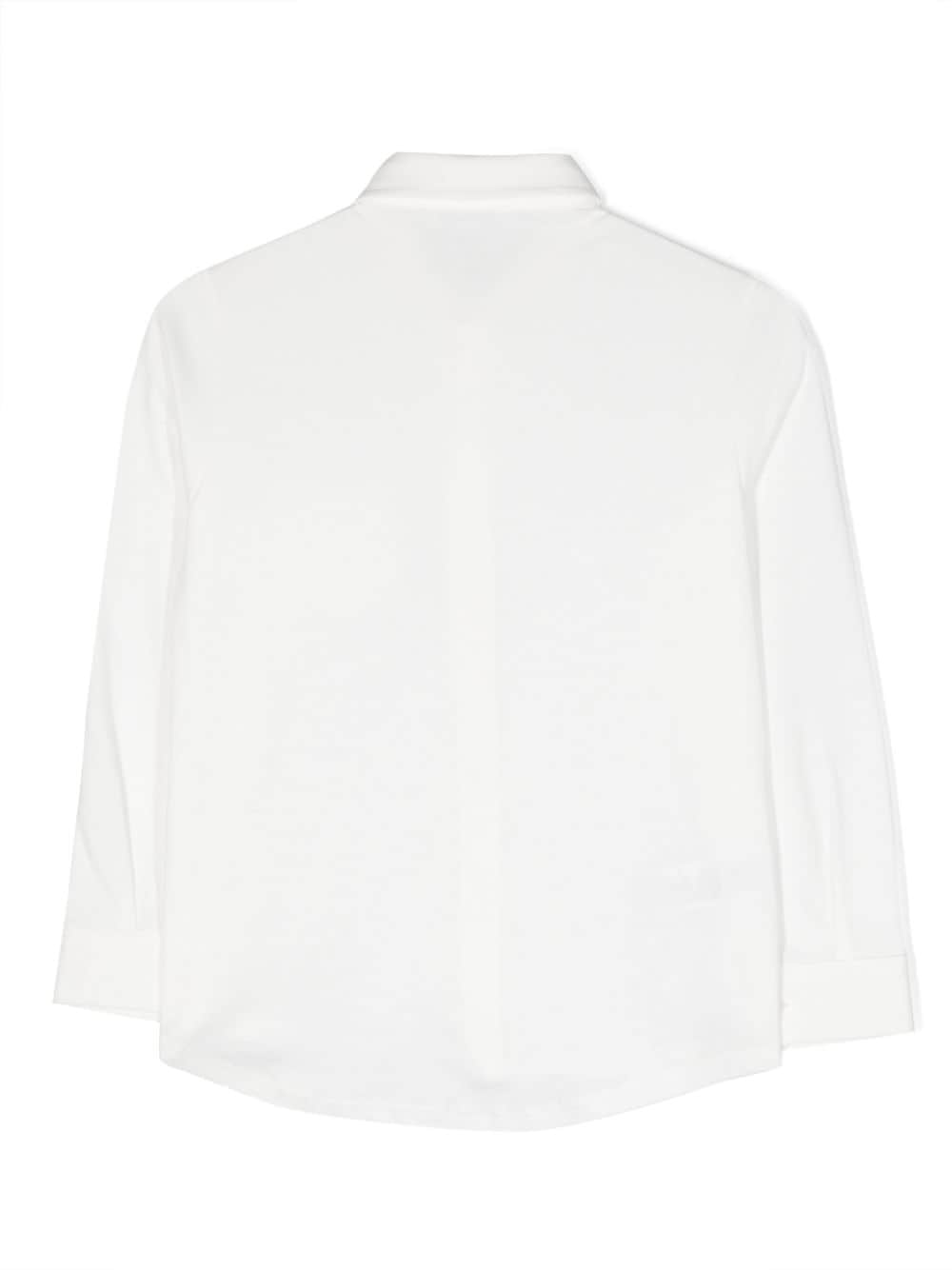 Shop Il Gufo Button-up Cotton Shirt In White