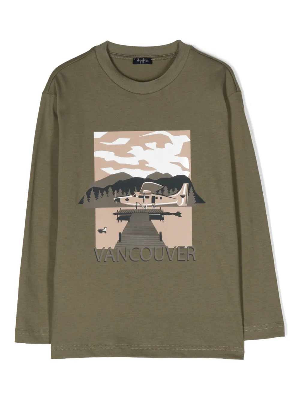 Il Gufo T-shirt met print Groen