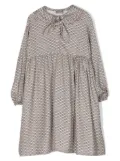 Il Gufo monogram-pattern dress - Neutrals