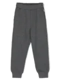 Il Gufo mélange-effect cotton tracksuit pants - Grey