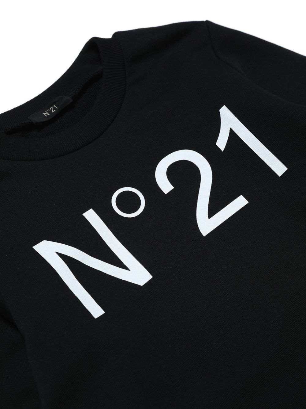 Shop N°21 Logo-print Cotton Sweatshirt In Black